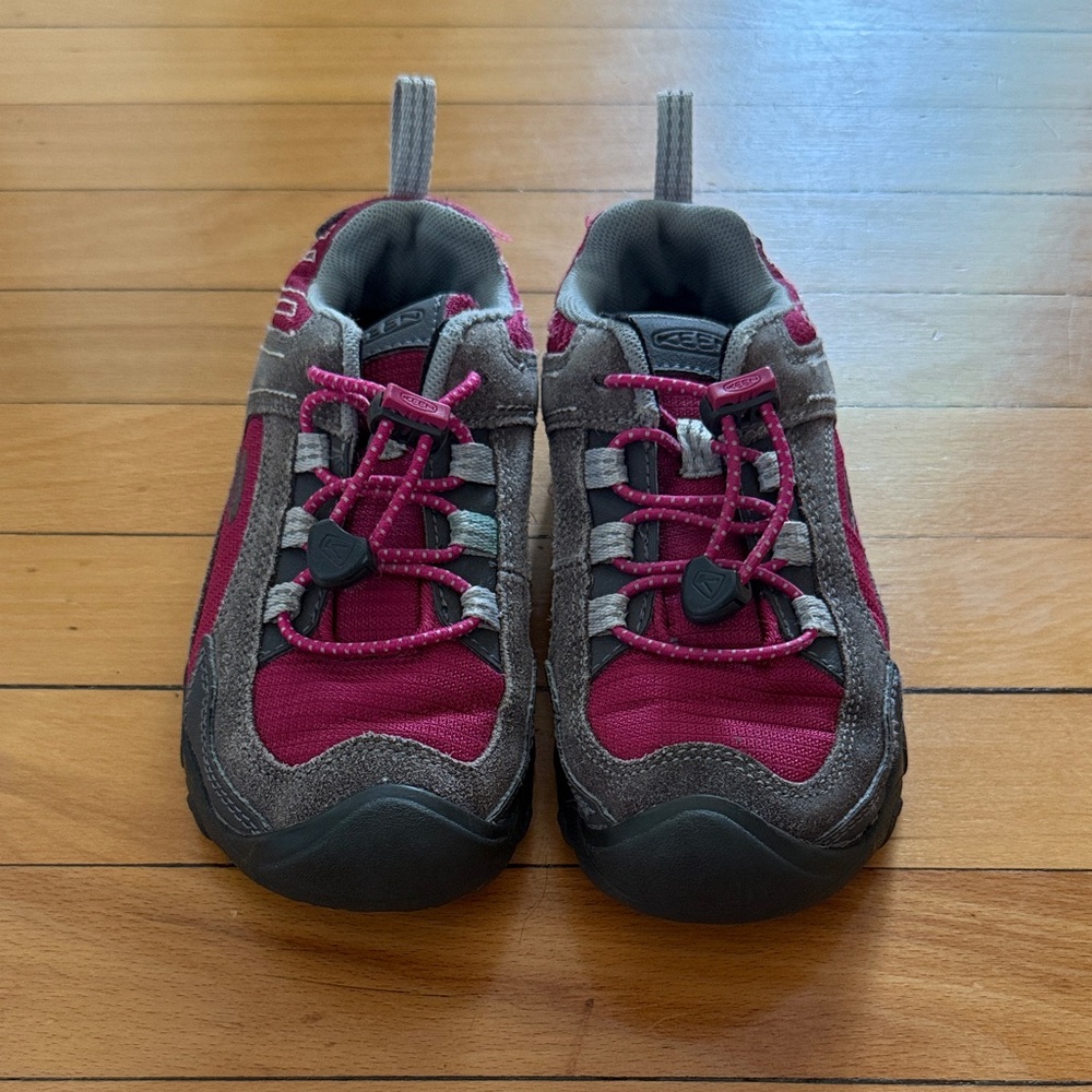 KEEN Kids' Pink and Gray Hiking Shoes